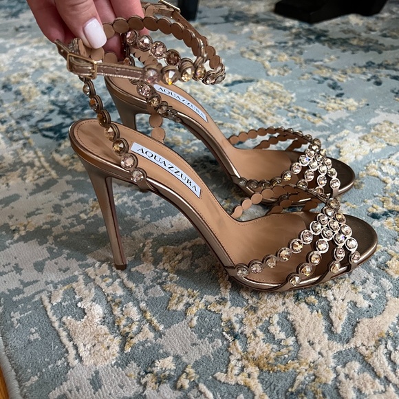 Aquazzura Shoes - AQUAZZURA TEQUILA LIGHT COPPER COLOR  105 SANDAL 38.5 NIB